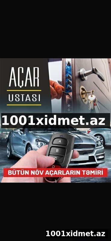 Her nov maşın açarlarinin təmiri bərpası