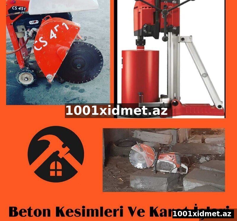 Ucuz və peşəkar Beton kesme desme xidməti