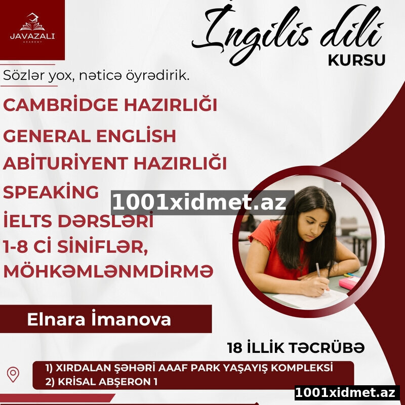 Peşəkar İngilis dili dərsləri